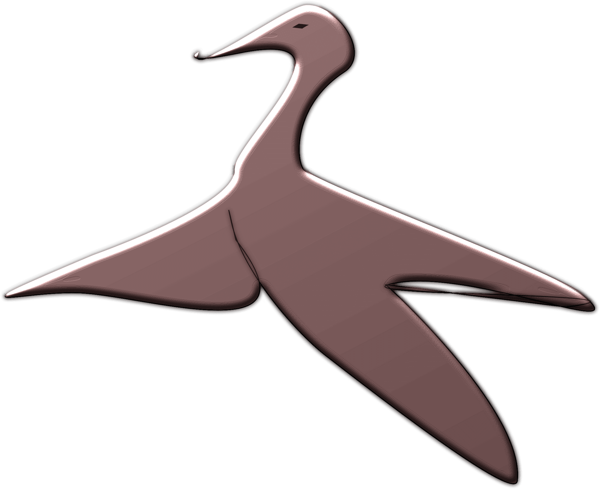 Abstract Waterbird Silhouette PNG