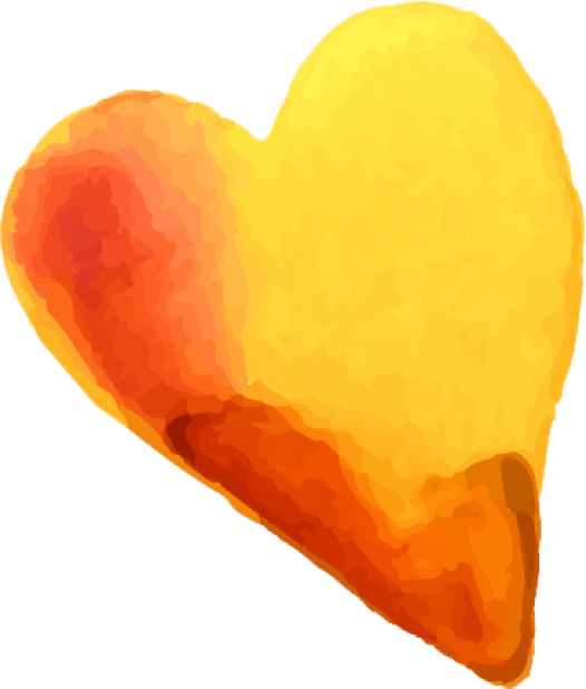 Abstract Watercolor Heart PNG