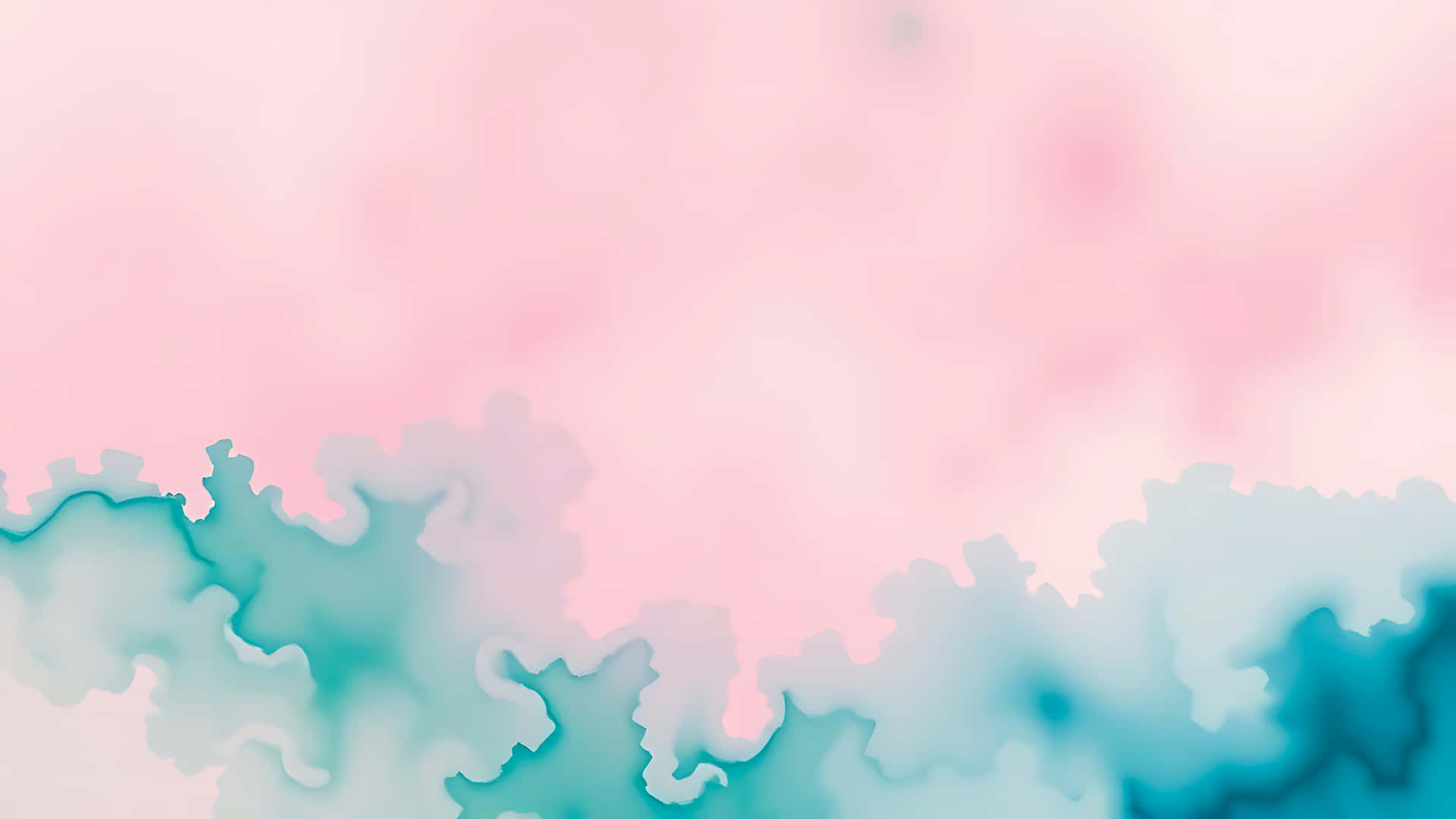 Abstract Watercolor Painting With Pink And Teal Colors For A Soft Background Wallpaper