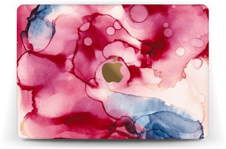 Abstract Watercolor Splash Laptop Case PNG