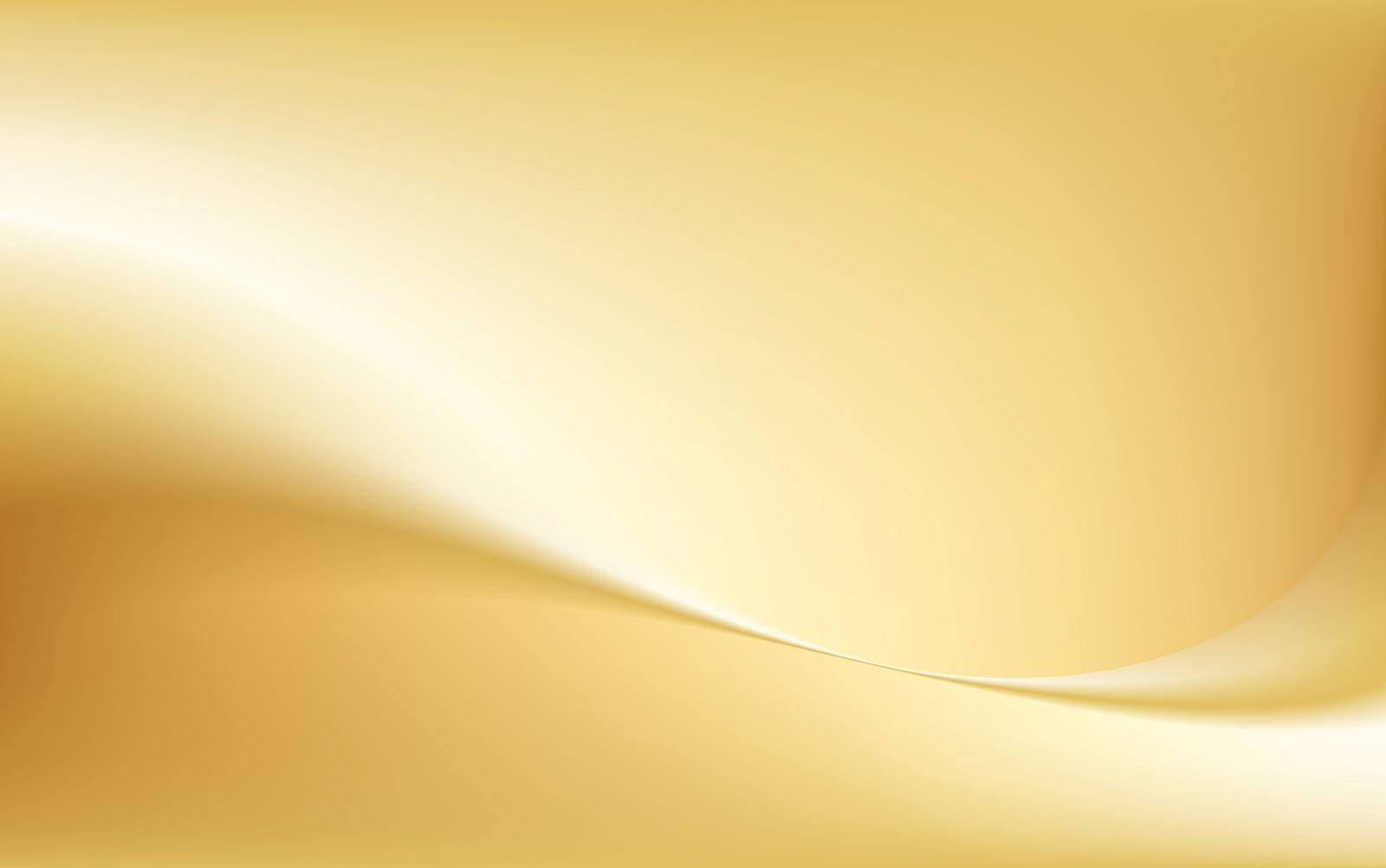Abstract Wave Graphic In Plain Gold Wallpaper