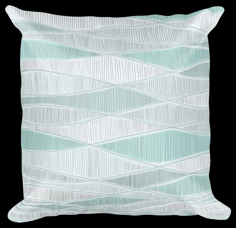 Abstract Wave Pattern Pillow PNG