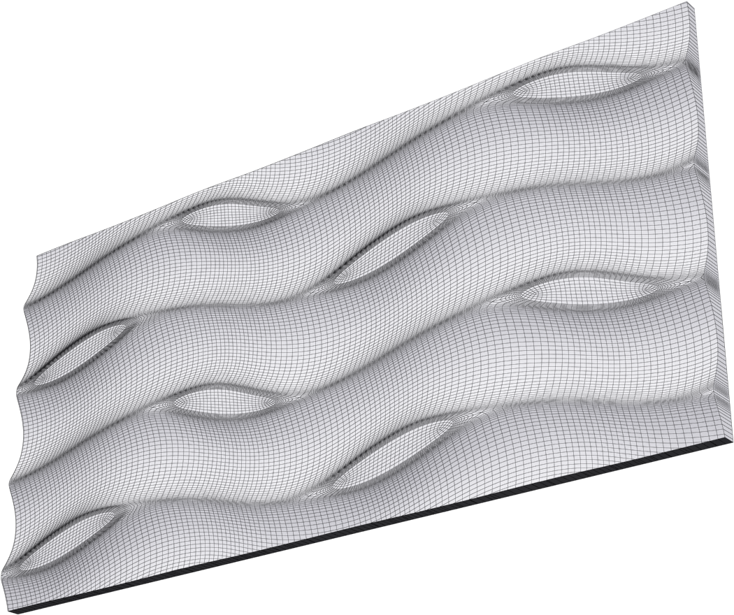 Abstract Wave Pattern3 D Model PNG