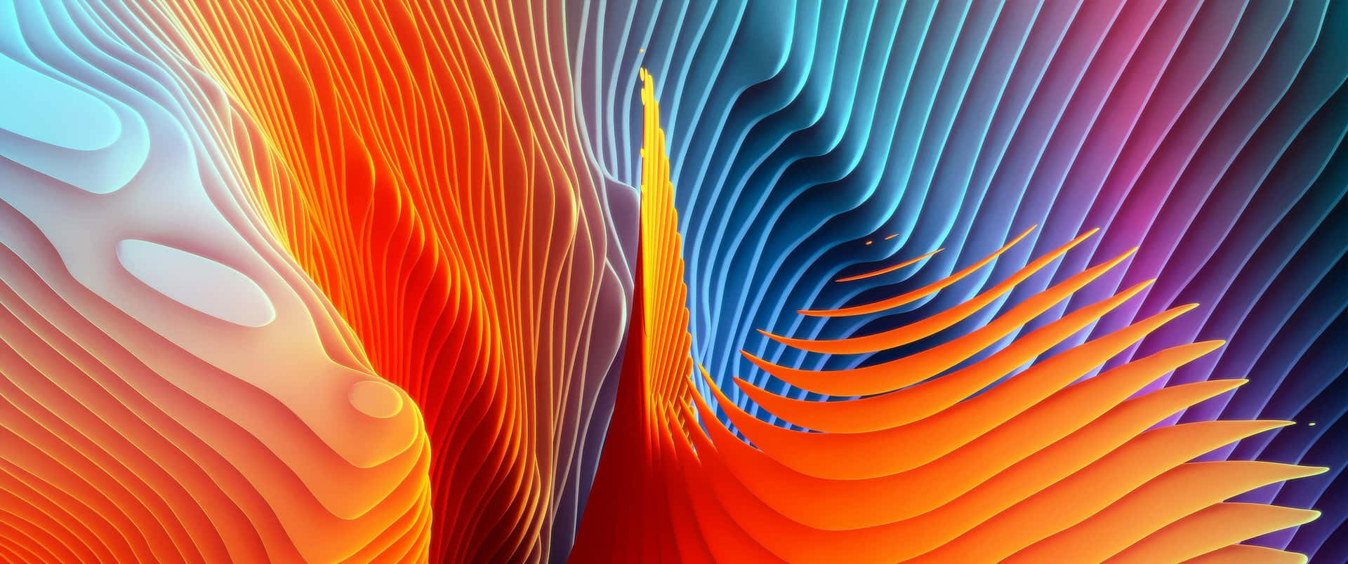 Abstract Wave Patterns Wallpaper