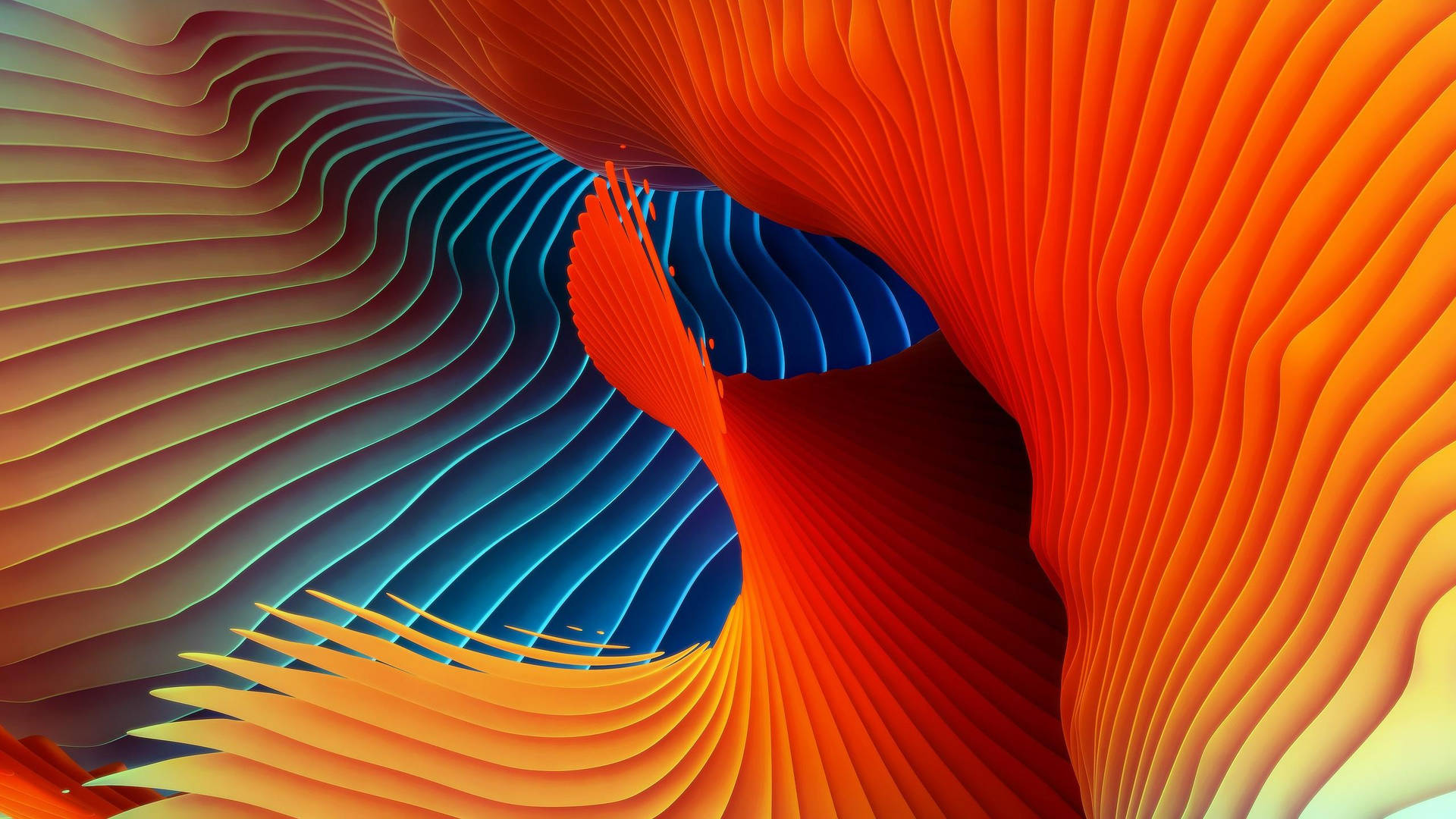 Abstract Waveform Live 3d Picture