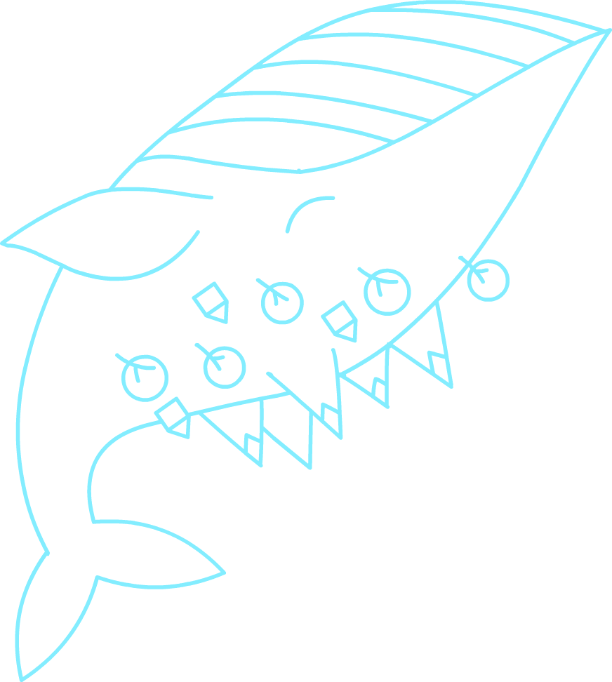 Abstract Whale Constellation Drawing PNG