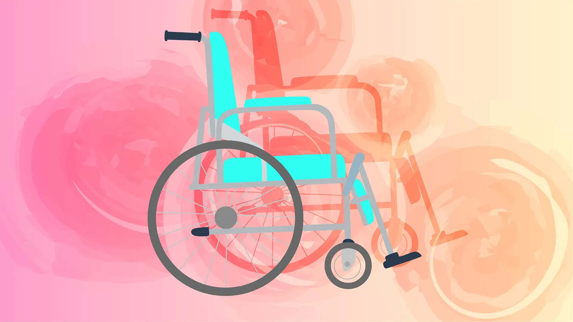 Abstract Wheelchair Art Illustration Wallpaper
