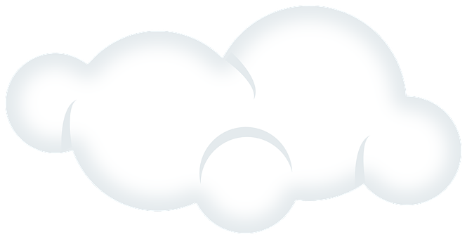 Abstract White Cloud Graphic PNG