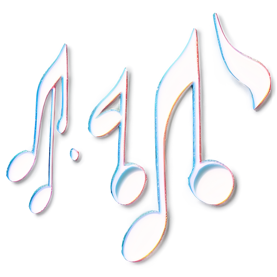 Abstract White Music Note Png Ptc24 PNG