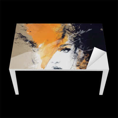Abstract Woman Art Table Design PNG