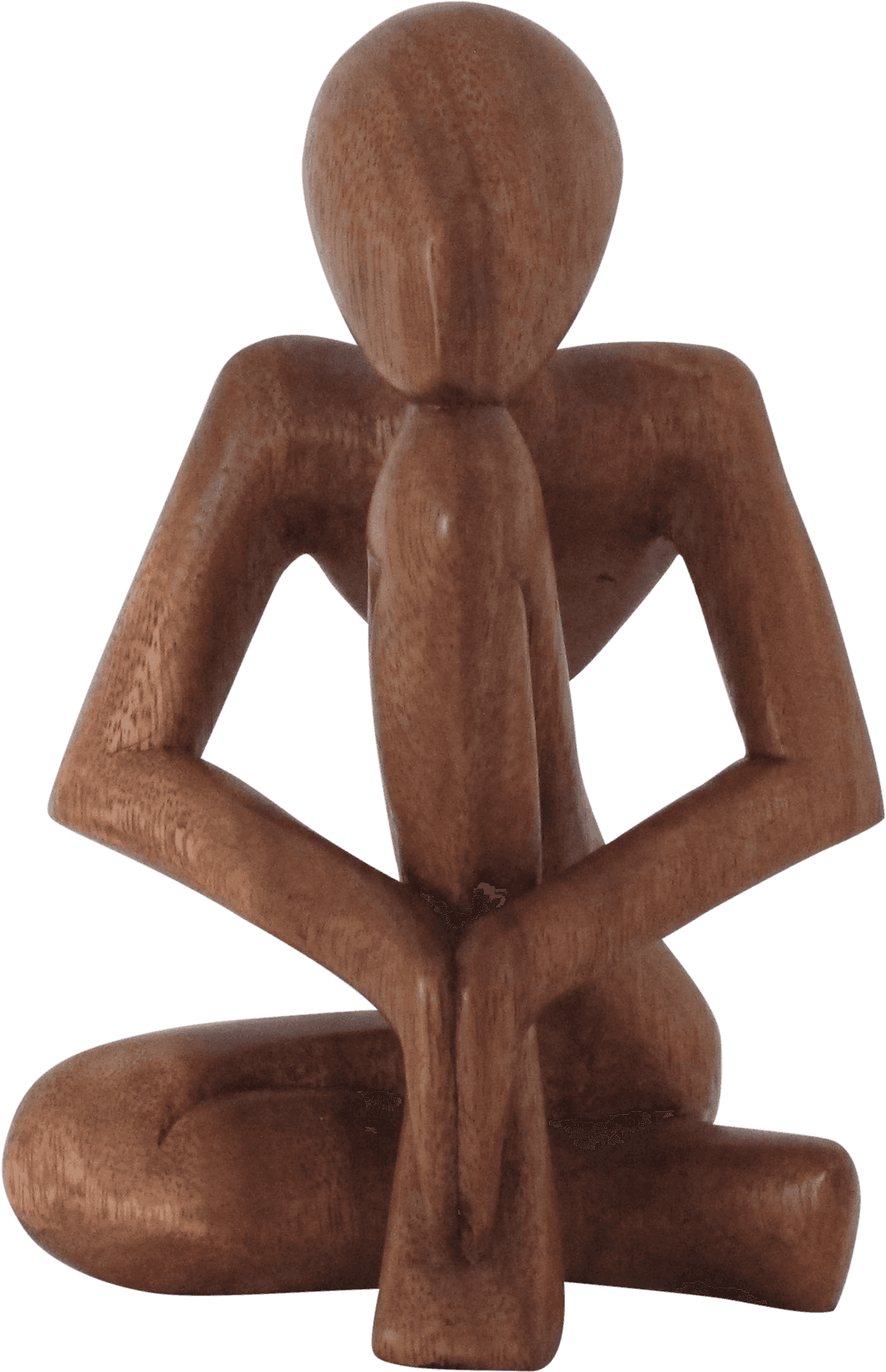 Abstract Wooden Figure Sculpture PNG