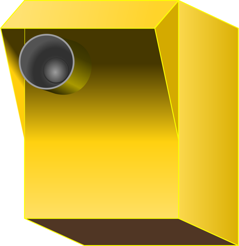 Abstract Yellow Boxand Sphere PNG