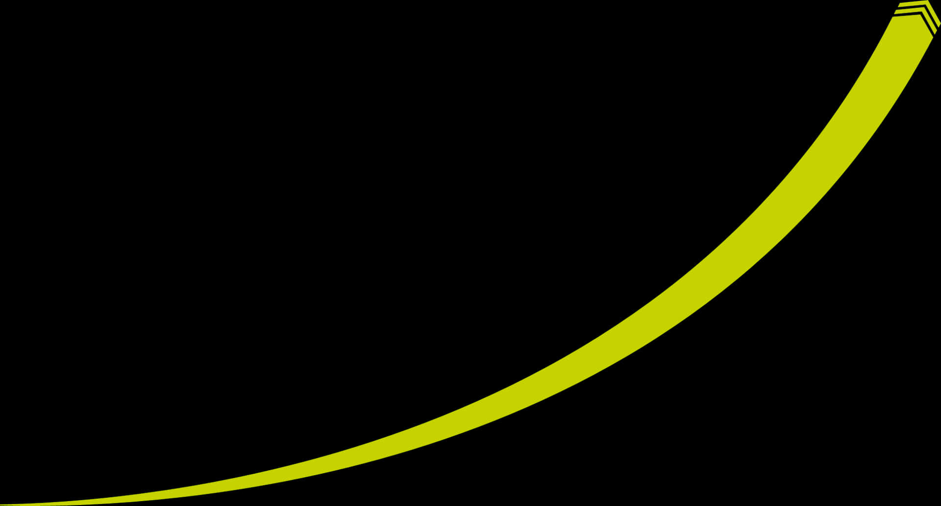 Abstract Yellow Curveon Black Background PNG
