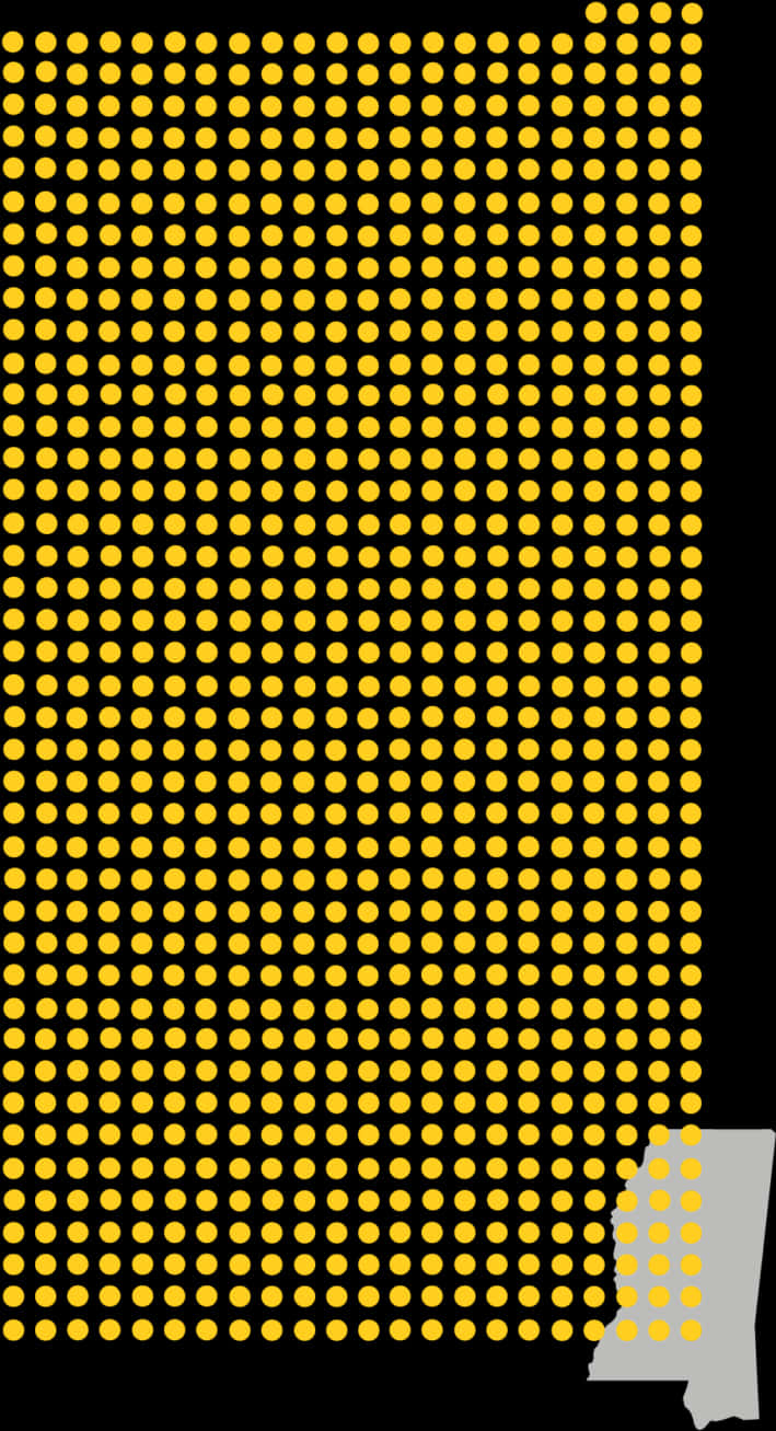 Abstract Yellow Dots Pattern PNG