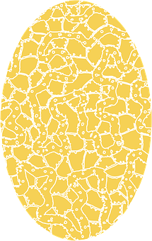 Abstract Yellow Egg Pattern PNG