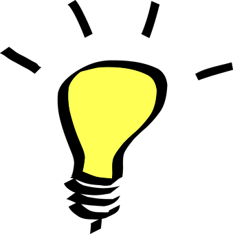 Abstract Yellow Lightbulb Graphic PNG