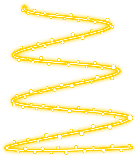 Abstract Yellow Neon Lines PNG