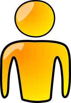 Abstract Yellow Person Icon PNG