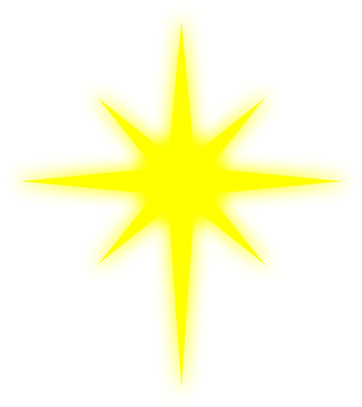 Abstract Yellow Star Vector PNG