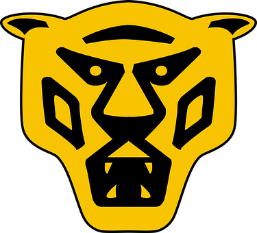Abstract Yellow Tiger Icon PNG