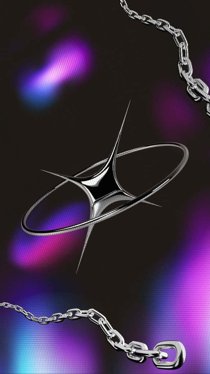 Abstract3 D Artwith Chains Wallpaper