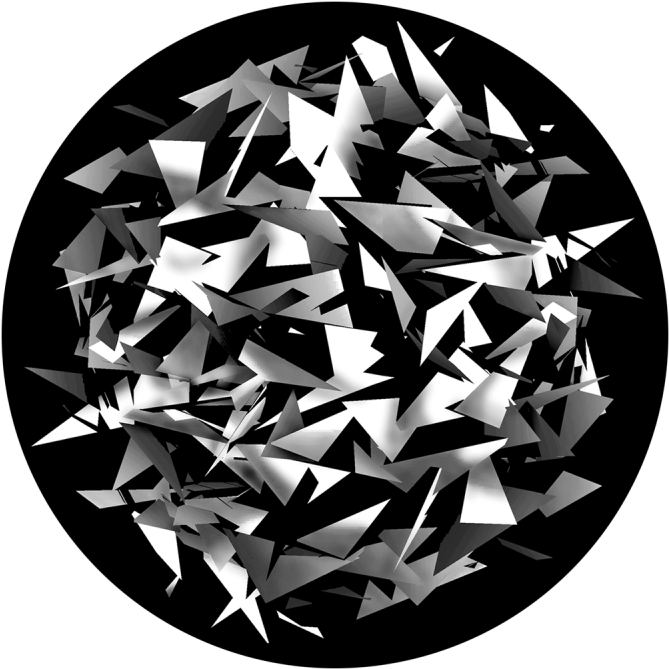 Abstract3 D Blackand White Shards PNG