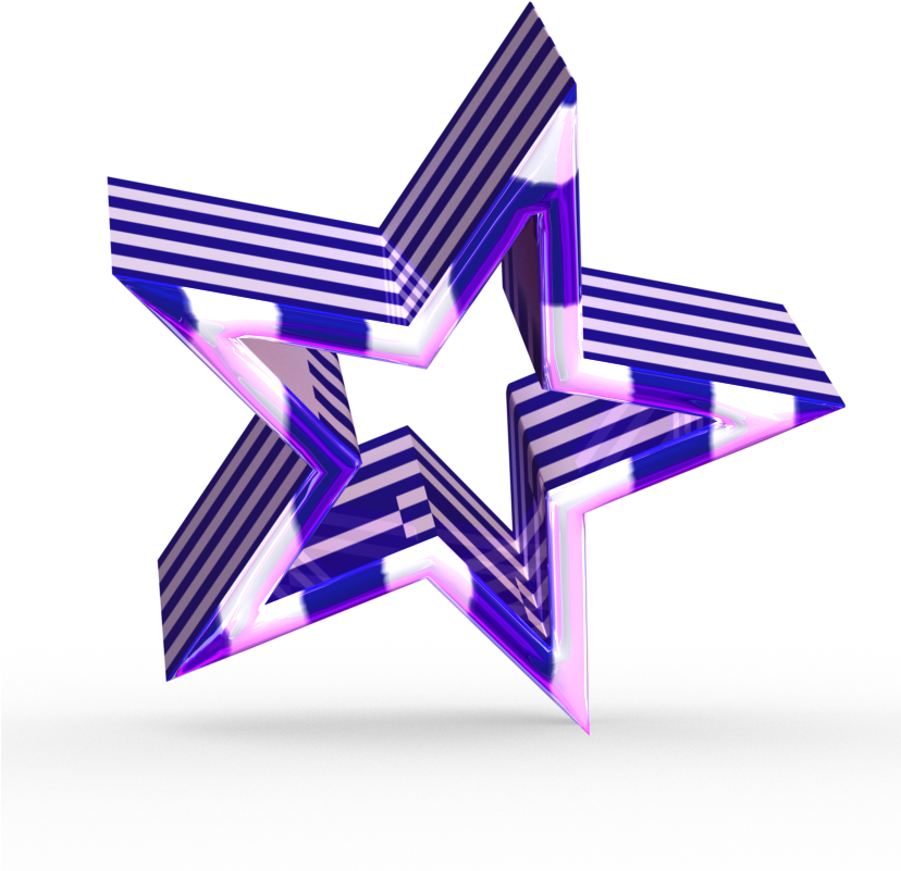Abstract3 D Star Illusion PNG