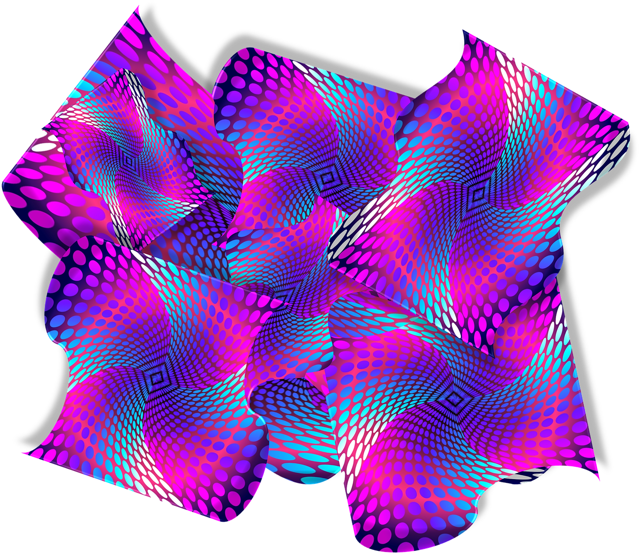 Abstract3 D Wavy Pattern PNG