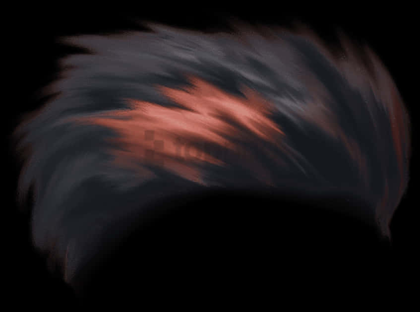 Abstract_ Black_and_ Orange_ Hair_ Motion PNG