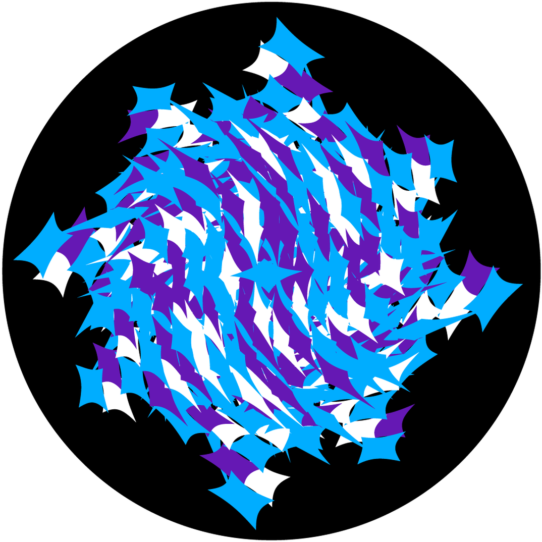 Abstract_ Blue_ Shards_ Circle PNG