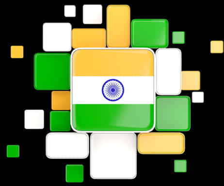 Abstract_ Indian_ Flag_ Art PNG