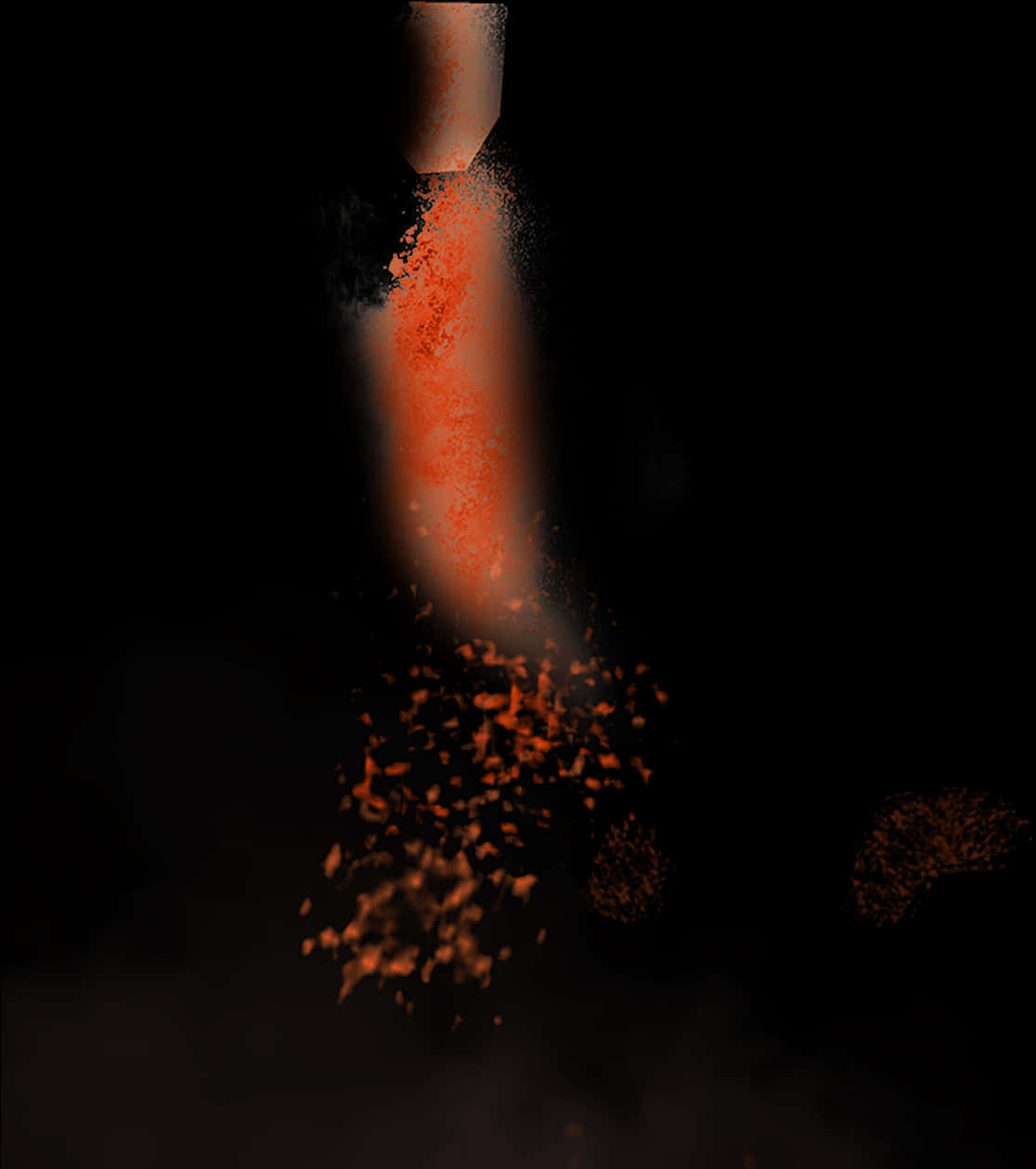 Abstract_ Orange_ Holi_ Powder_ Explosion_ Background PNG
