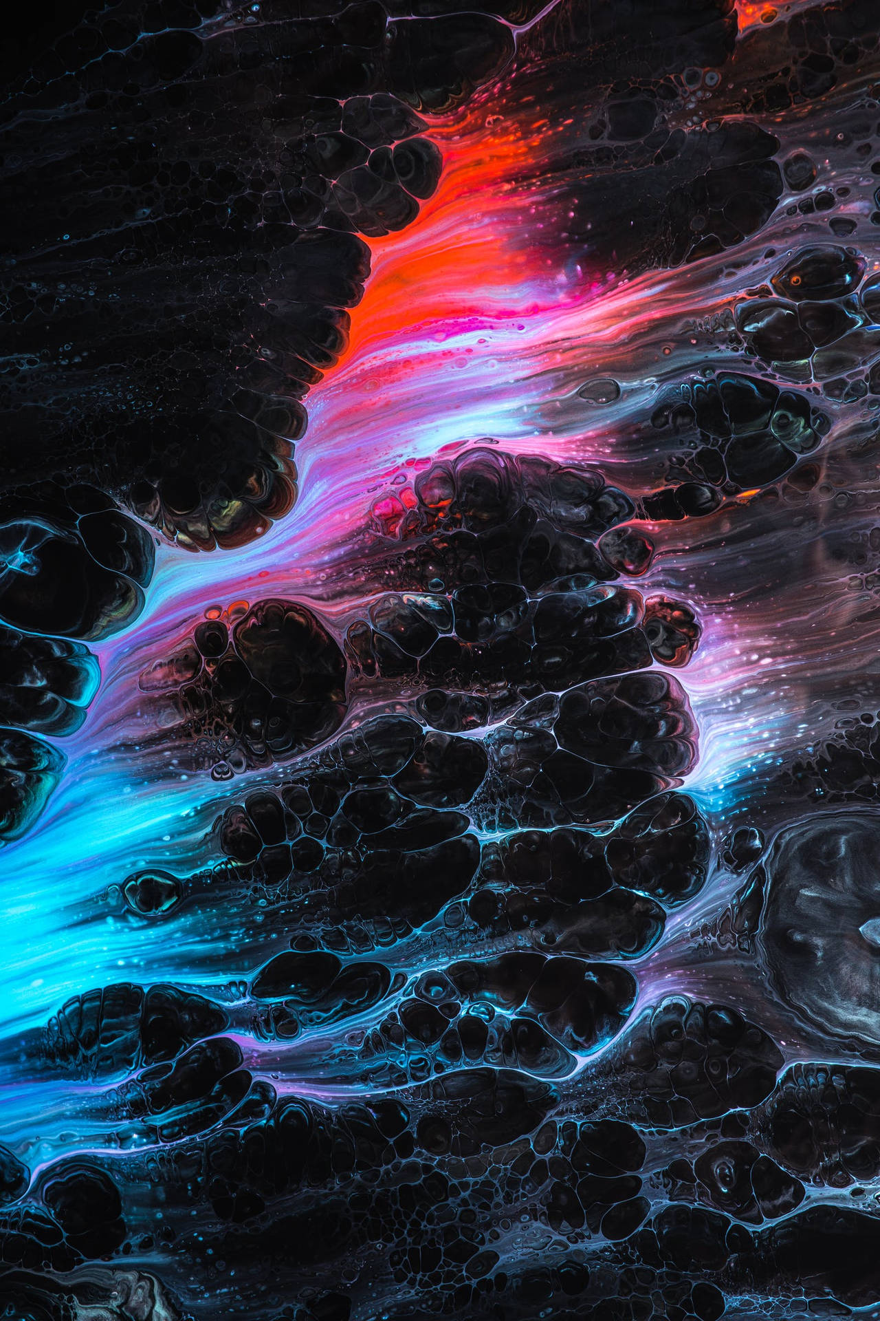Abstrakt Splatter Neon Iphone Wallpaper