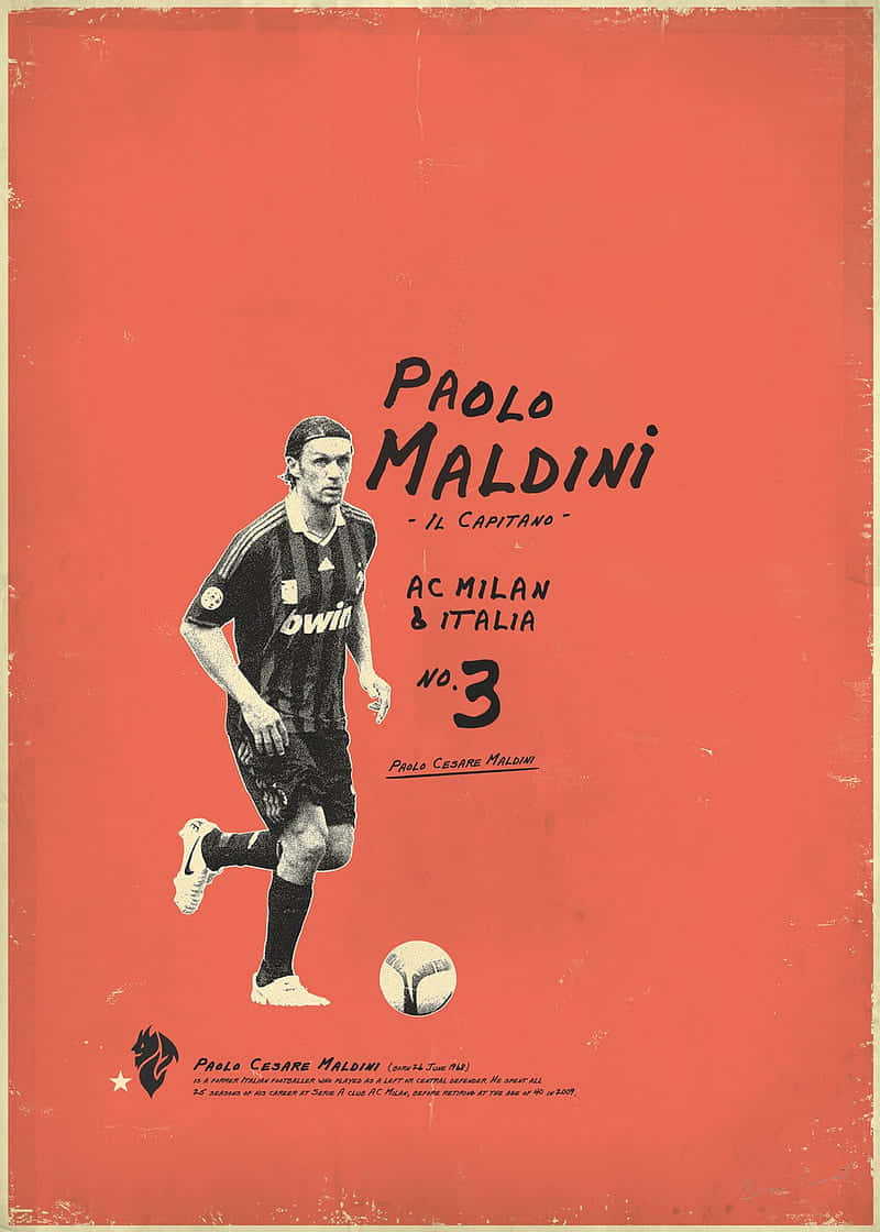 Ac Milan Captain Paolo Maldini Background