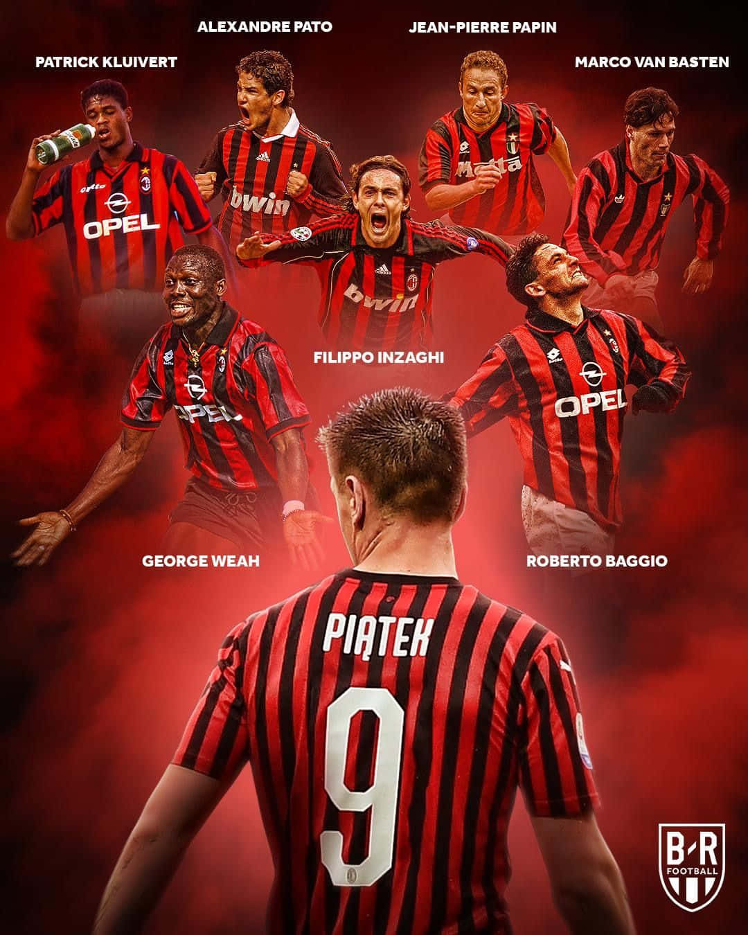 Ac Milan George Weah Team Poster Picture