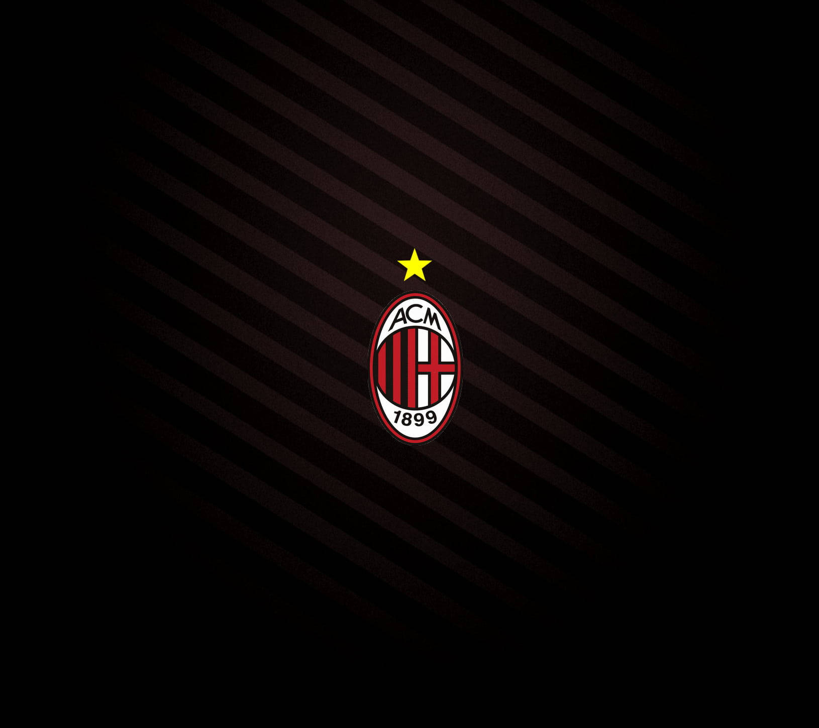 Ac Milan Logo With Star Background