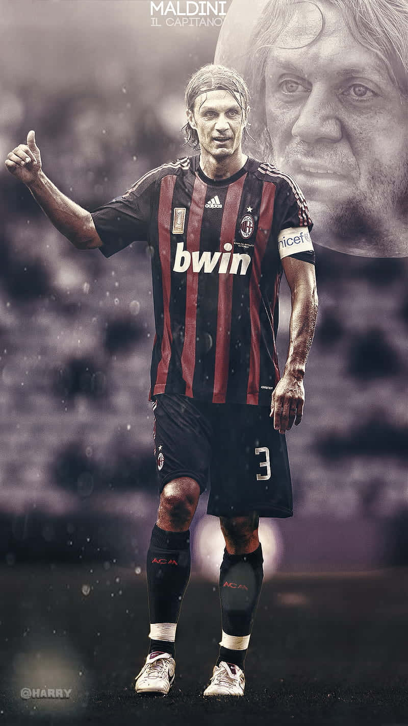 Ac Millan Star Player Paolo Maldini Wallpaper