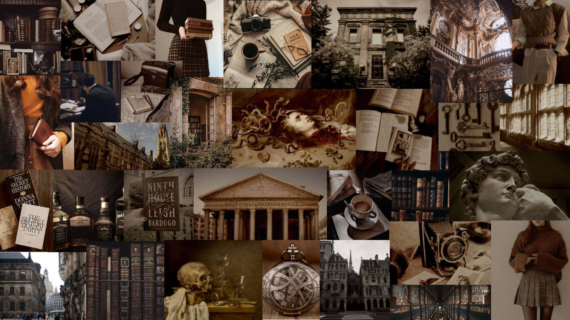 Academia Aesthetic Collage Wallpaper