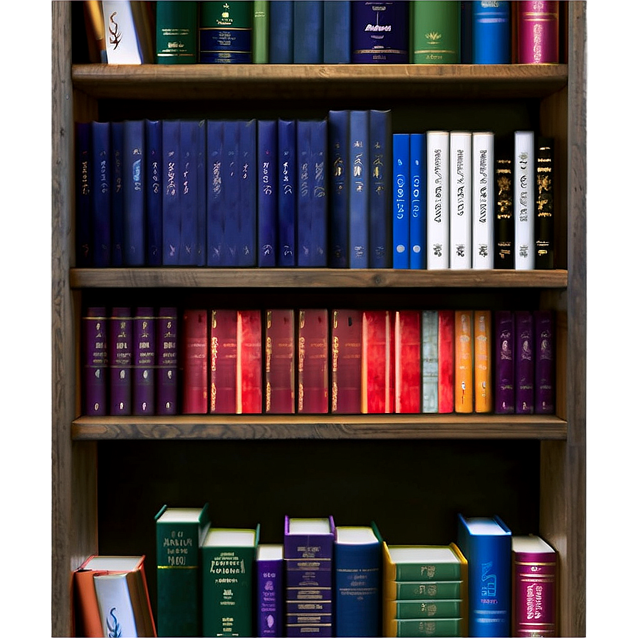 Academic Books On Shelf Png Jfg PNG