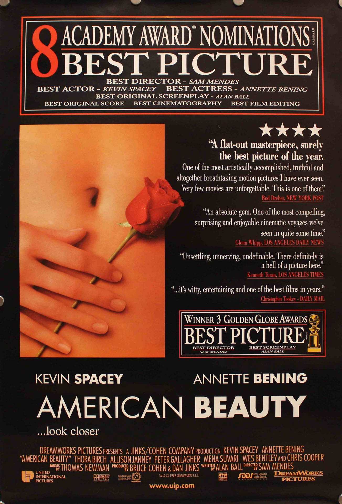 Iconic American Beauty Film Poster Wallpaper