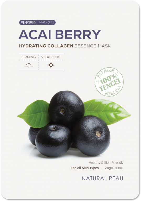 Acai Berry Collagen Essence Mask Packaging PNG