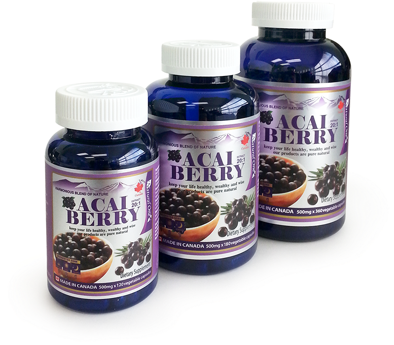 Download Acai Berry Supplement Bottles | Wallpapers.com