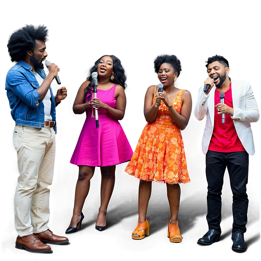 Acapella Group Live Performance Png 06262024 PNG
