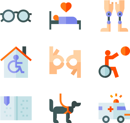 Accessibility Service Icons Set PNG