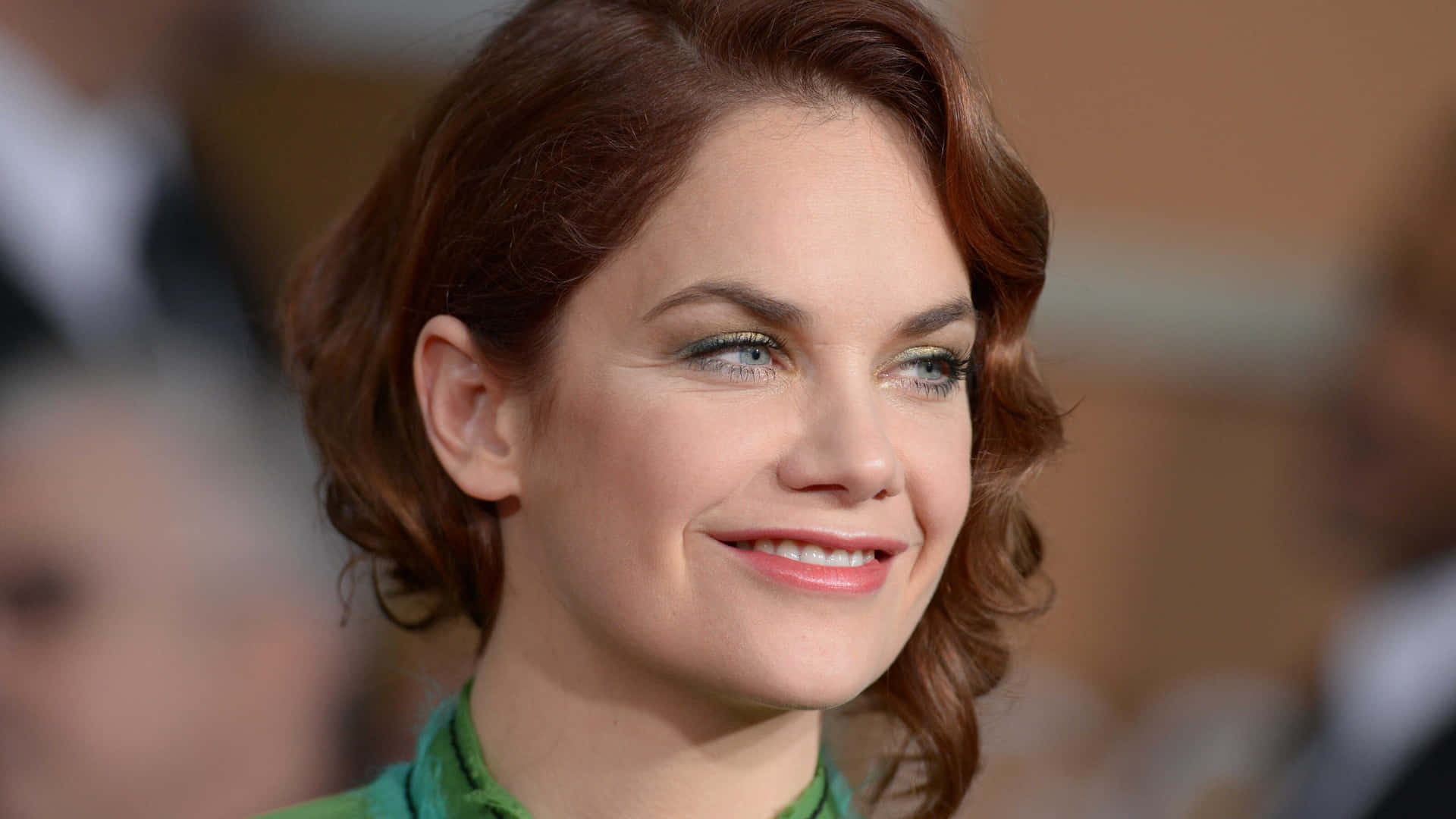 Acclaimed Actress Ruth Wilson Posing Elegantly In A Beautiful Gown. Wallpaper