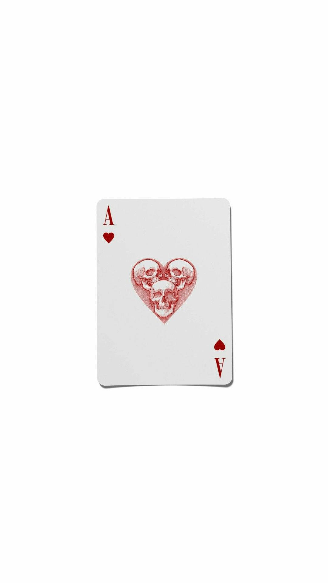A Playing Card With A Heart On It Wallpaper