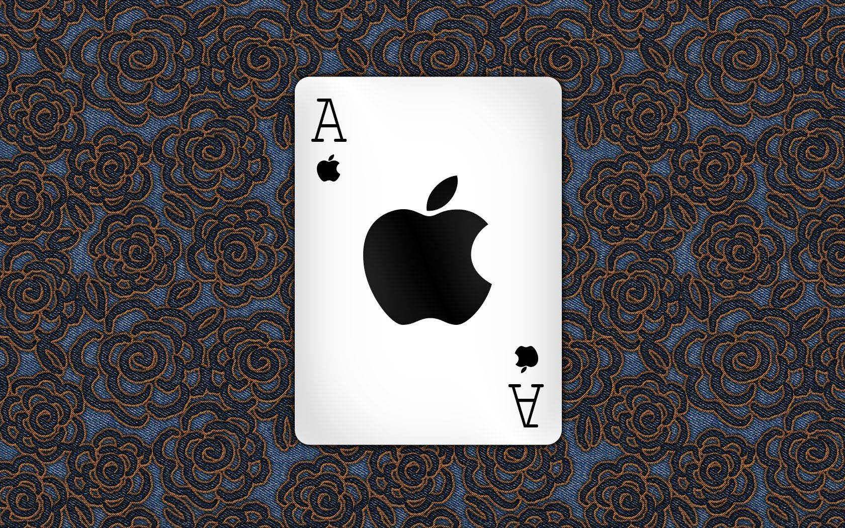 Ace Card Apple Logo Art Desktop Wallpaper