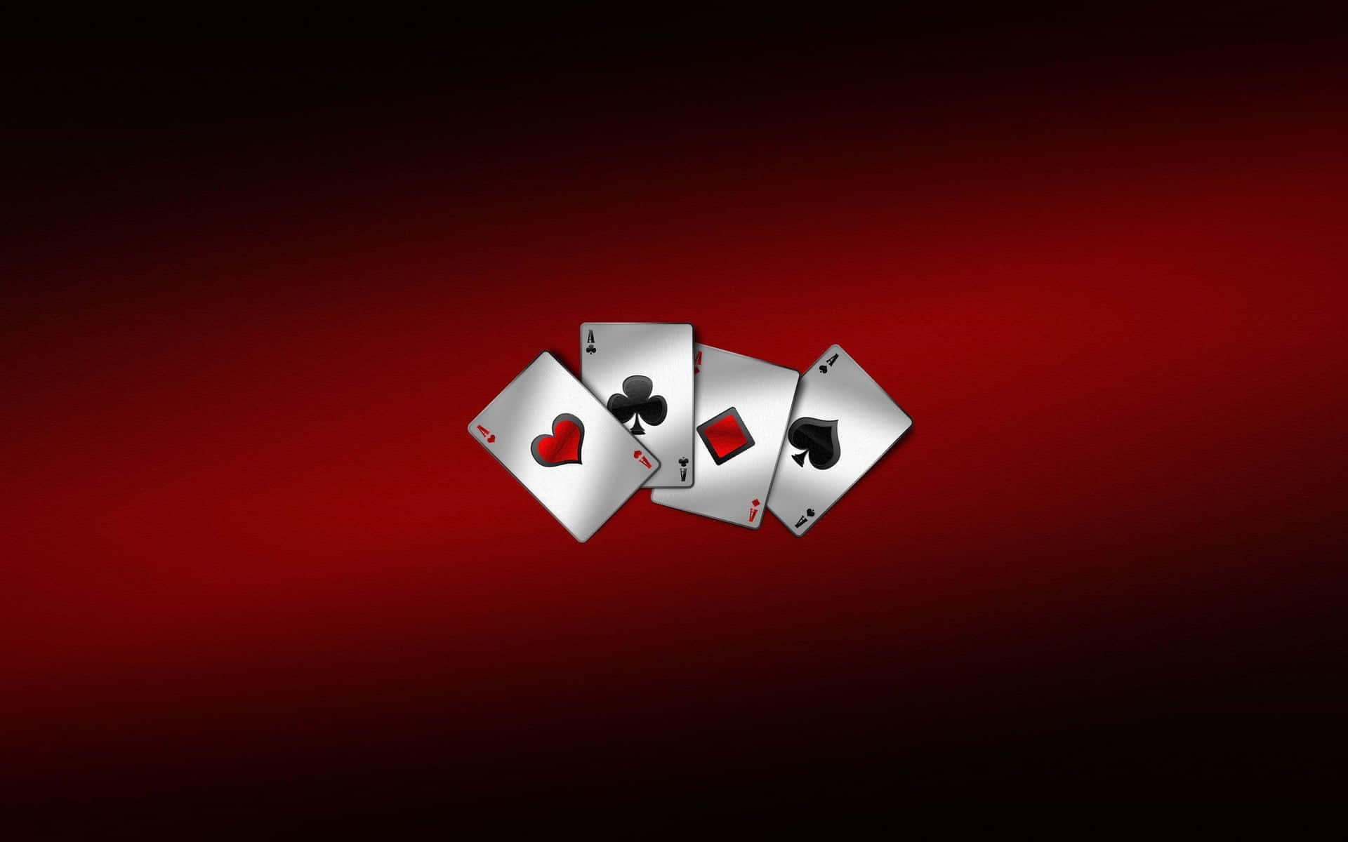 Ace Cards Dark Red Background Wallpaper