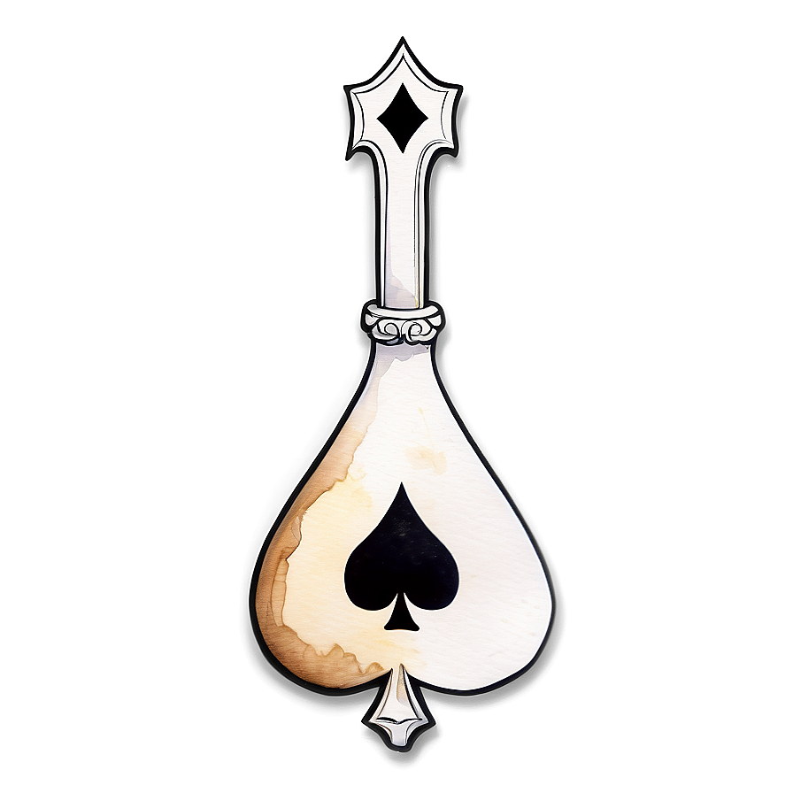 Ace Of Spades In Watercolor Png Ujb PNG