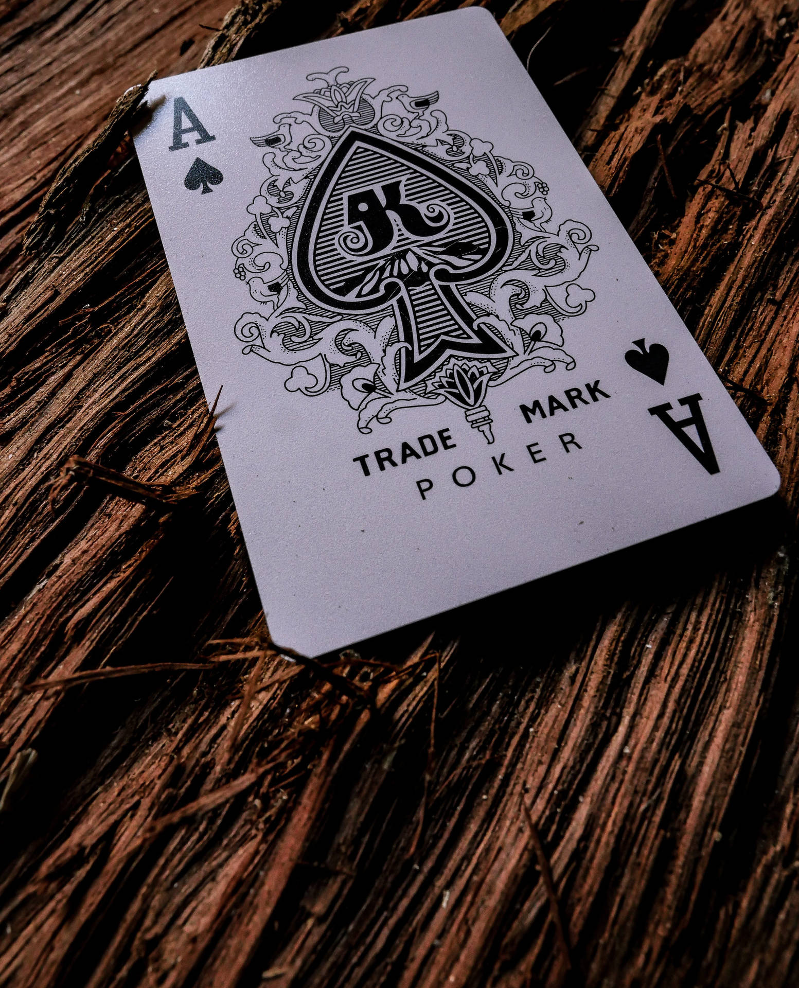 Intricate Design of Ace of Spades Card Wallpaper